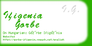 ifigenia gorbe business card